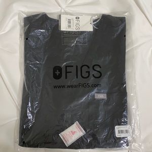 Figs Black Catarina one-pocket scrub top size small